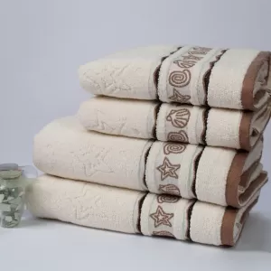 PEŠKIR ŠKOLJKA braon 70x1400